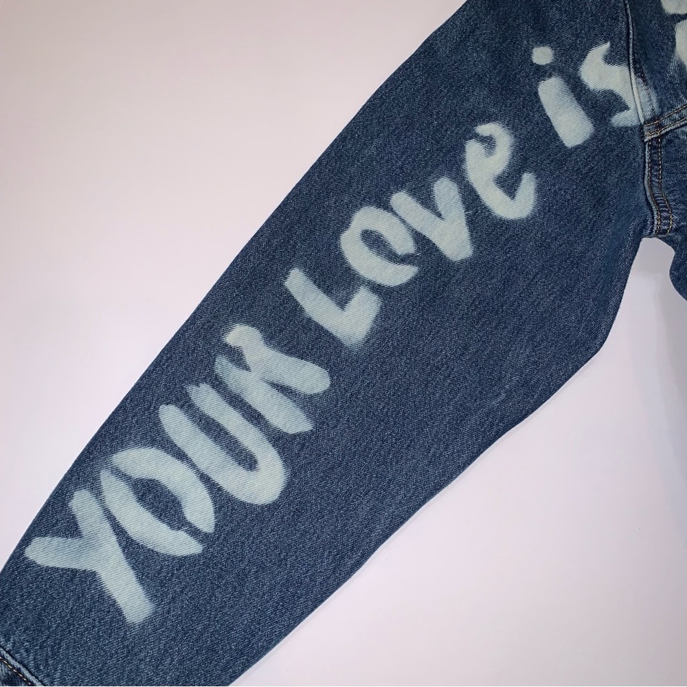 Levi's Premium Denim The Trucker Graffiti Jacket-Size XL New - Picture 4 of 12